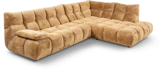 Sormani Ecksofa Cesena Stoff Old Gold