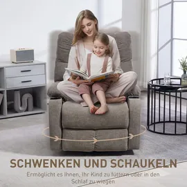 Homcom Relaxsessel mit Liegefunktion Schaukelfunktion mit Fußstütze