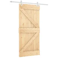 vidaXL Schiebetür rechts 95 x 210 cm Weiß/Braun