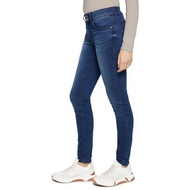 TOM TAILOR Damen Jeans Alexa Skinny mit Doppelknopf-Verschluss, Gr. 33 - Blau / 33,33/33