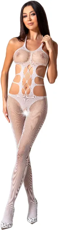 PASSION  Woman BS084 Bodystocking One Size - Weiß / ONE SIZE