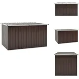 Gartenbox Braun 171 x 99 x 93 cm - Gartenbox - Stahlausführung - Auflagenbox - Gartendekoration - Gartenorganisation