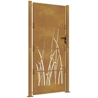 vidaXL Gartentor 105 x 180 cm Braun/Metall
