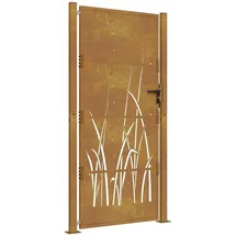 vidaXL Gartentor 105 x 180 cm Braun/Metall