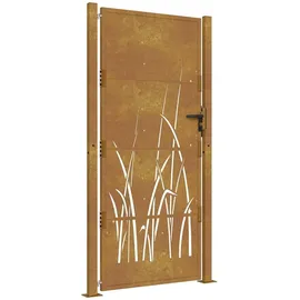 vidaXL Gartentor 105 x 180 cm Braun/Metall