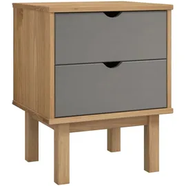 vidaXL Nachtschrank OTTA 45 x 39 x 57 cm Braun/Grau