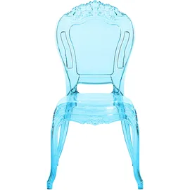 Beliani Esszimmerstuhl 2er Set Blau/Transparent Kunststoff Schick