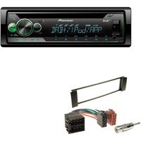 Pioneer DEH-S410DAB 1-DIN Autoradio CD-Tuner DAB+ USB Spotify mit Einbauset passend für Seat Leon 2000-2006 schwarz