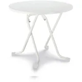 BEST Freizeitmöbel Primo Klapptisch Ø 80 x 70 cm weiß
