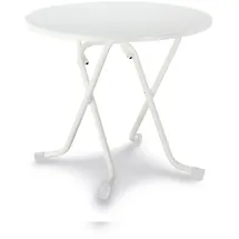BEST Freizeitmöbel Primo Klapptisch Ø 80 x 70 cm weiß