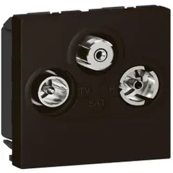 Legrand 079186L Mosaic TV/R/SAT Einzeldose 2-mod. für Kabel- und Satellitensignal Farbe: Schwarz