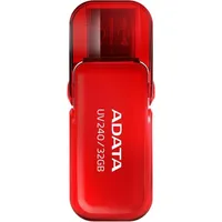 Adata UV240 64GB USB Flash Drive, Red (64 GB, USB 2.0), USB Stick, Rot