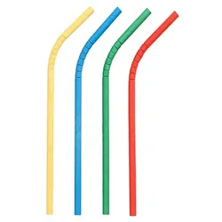 Papstar 1000 Trinkhalme Papier Ø 6 mm · 20 cm farbig sortiert flexibel