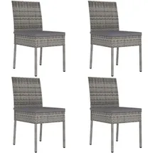 vidaXL Gartenstuhl 50,1 x 98,6 x 46,3 cm grau 4 St.