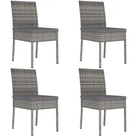 vidaXL Gartenstuhl 50,1 x 98,6 x 46,3 cm grau 4 St.