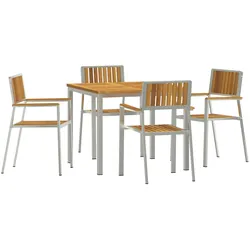 vidaXL 5-teiliges Garten-Dining-Set aus Massivholz Akazie