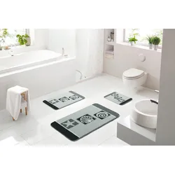 Linea Due Badematte »Aquatica«, rutschhemmend beschichtet, fußbodenheizungsgeeignet Linea Due grau rechteckig (40 cm x 50 cm)