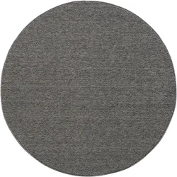 Carpetsale24 Runder Teppich 200 cm Grau, Einfarbig & Weich, Moderner Schlingenflor für Wohnzimmer oder Essbereich, Pflegeleichtes Wohnaccessoire