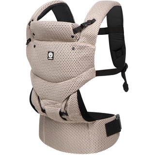 Dooky - Ergonomische Babytrage Neugeborene ab Geburt (0-3 Jahre & 3.5-15 kg) - Koala Tragetuch Baby, Hüftsitz Baby Carrier, Babytragetuch - Atmungsaktives Material: Polyester - Farbe: Beige Dessert