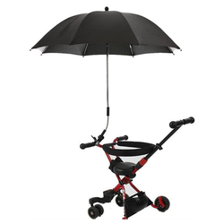 GelldG Kinderwagenschirm Kinderwagen Regenschirm Universal Sonnenschirm Baby- und Kleinkind-Sonnenschutzschirm mit Regenschirmgriff für Kinderwagen und Buggy – Schwarz