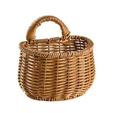 Rattankorb, dekorative Wandkörbe - Nachahmung Rattan Wand Zwiebelkorb - BOHO Style Pantry Organizer Box, Obststorage -Mülleimer, Küchenorganisation für Home Kitchen Restaurant