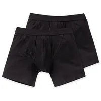 SCHIESSER Authentic Shorts mit Eingriff black M 2er Pack