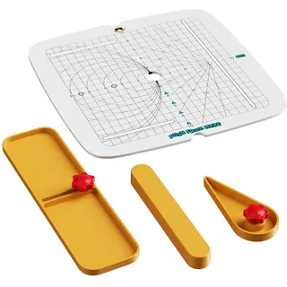 BEAVERBOT Kartonschneider für Kinder, sicheres Bastelwerkzeug-Set mit Winkeln, runden und geraden Schneidklingen, inklusive Messskala, kreatives Bauspielzeug für Kinder ab 3 Jahren, Jungen und Mädchen