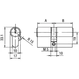 BKS Profildoppelzylinder PZ 8812 40/60 mm