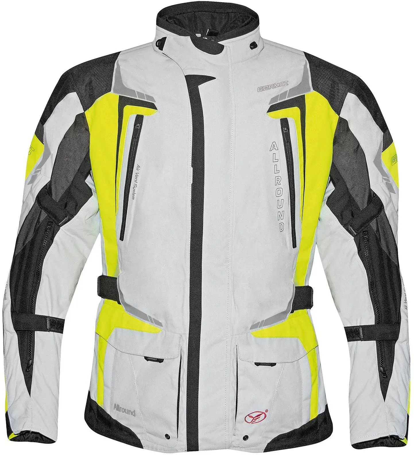 Germot Textiljacke Allround kurz Herren, hellgrau/gelb - 29