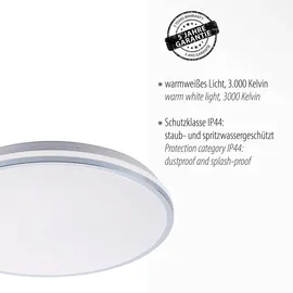 just light. LED-Deckenleuchte Isabell Chrom Ø 49 cm