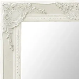 furnicato Wandspiegel im Barock-Stil 50 x 80 cm Weiß