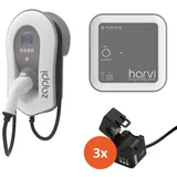 Myenergi Zappi V2.1 - 22 kW inkl. Harvi + 3x CT Klemmen - Typ 2 - 6,5M - Ladestation-ZAPPI-2H22TW-T+HARVI-65A3P+3xCT100-16-05