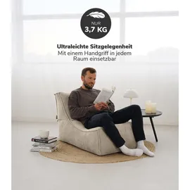 mokebo Sitzsack, Beige, Textil, 60x65x95 cm, Oeko-Tex®, Wohnzimmer, Hocker, Sitzsäcke, XXL Sitzsäcke