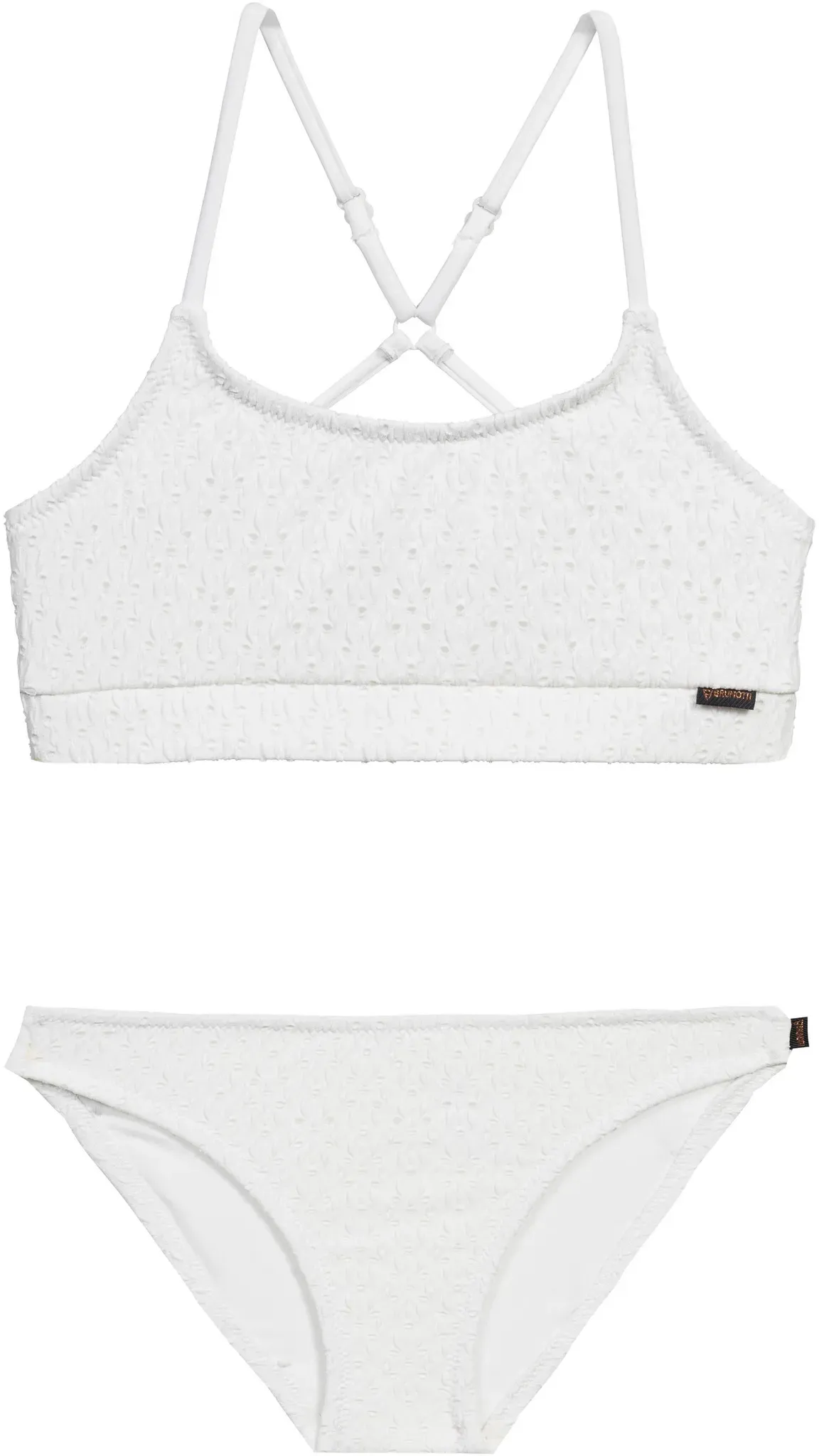Brunotti SOFIA-BROIDERY Bikini Set Mädchen in snow, Größe 140 - weiß