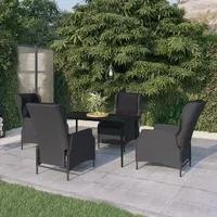 vidaXL Garten-Essgruppe 5-tlg. Dunkelgrau