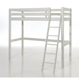 Vipack Hochbett PINO 90 x 200 cm Kiefer massiv lackiert weiß