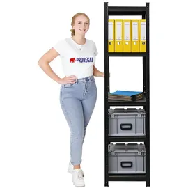 Proregal Schwerlastregal Metall 45x180x45 cm schwarz