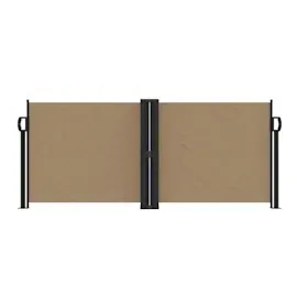 vidaXL Seitenmarkise 100 x 1000 cm grau Polyester