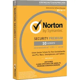 NortonLifeLock Norton Security Premium 3.0 10 Geräte ESD DE Win Mac Android iOS