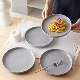 JIWOO Dessertteller Ø21 cm grau 4er Set