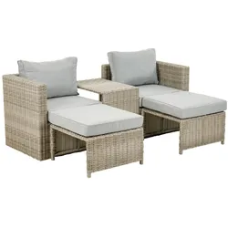 greemotion Outdoor Lounge Polyrattan - Set Olea MINI