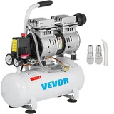 VEVR 9L Leiser Kompressor Druckluft 550W Druckluftkompressor Flüsterkompressor Luftabgabe Extra Ölfreier Luftkompressor mit Kupferrohr