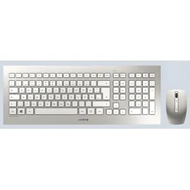 Cherry DW 8000 Wireless Tastatur DE Set weiß/silber