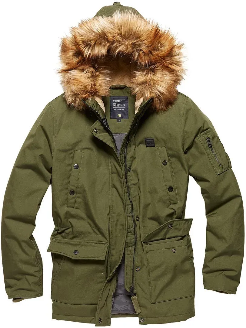 Vintage Industries Hailey parka Dames jas, groen, S Voorvrouw