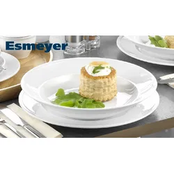 Esmeyer 6 x Bauscher Teller tief COME4TABLE, mit steile Fahne,