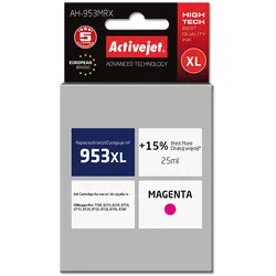 Activejet AH-953MRX Tintenpatrone (Ersatz für HP 953XL F6U17AE; Prämie; 25ml; ma