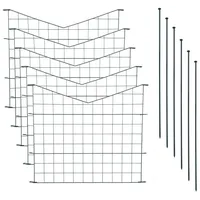 Estexo Teichzaun 1 cm x 78 cm Anthrazit/Weiß