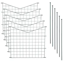 Estexo Teichzaun 1 cm x 78 cm Anthrazit/Weiß