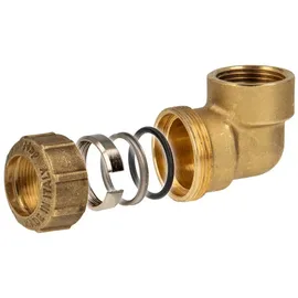ITAP SpA Messing Klemmverbinder 90° 1 Zoll x 32 mm goldfarben