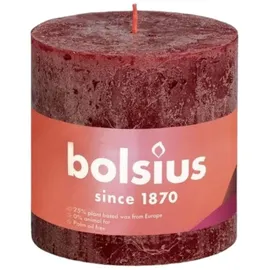 Bolsius  Rustik Stumpenkerze 10 x 10 cm samtrot
